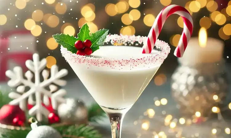 Candy Cane Peppermint Mocktail for Designated Drivers